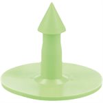 MS TAG ROUND MALE, PLASTIC TIP, GREEN, BLANK, 100/PKG
