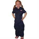 COVERALLS KIDS NAVY S/S SIZE 8