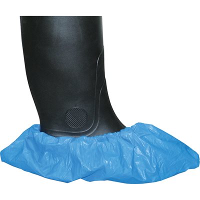 DISPOSABLE SHOE COVERS EMBOSSED PLASTIC (100/PK)